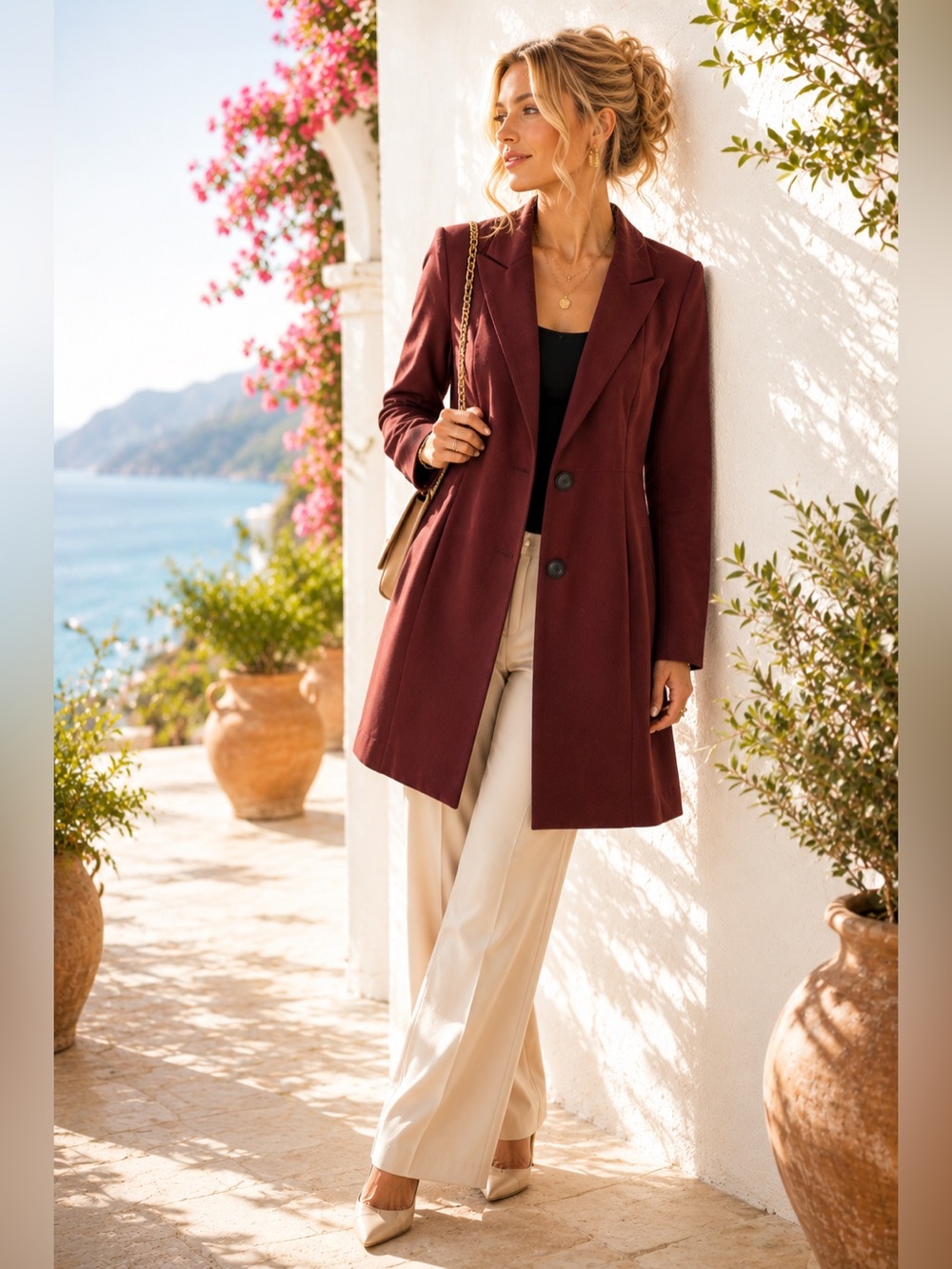 328. CABI | Brown Single-Breasted Longline Blazer | 18/37